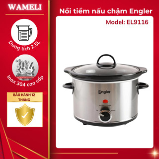 Nồi tiềm nấu chậm Engler EL9116 dung tích 2.5L công suất 160W lòng sứ ceramic cao cấp