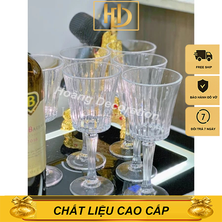 Bộ Ly Vang 6 Cái, chất liệu thủy tinh,ly vang nhà hàng, ly vang dùng tiệc sang trọng, lịch sự