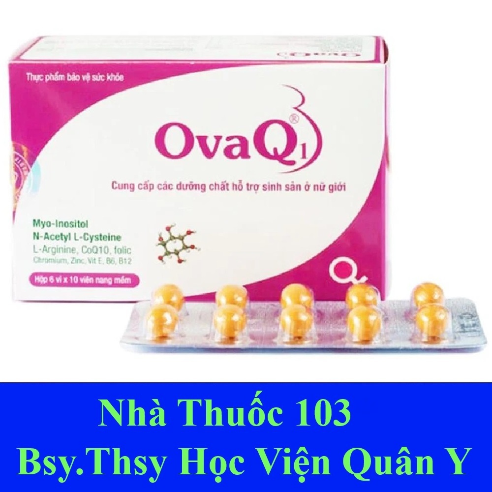 viên uống Ovaq1 hỗ trợ mang thai tự nhiên, khỏe trứng ổn định nội tiết (ovaq 1 new gold plus)