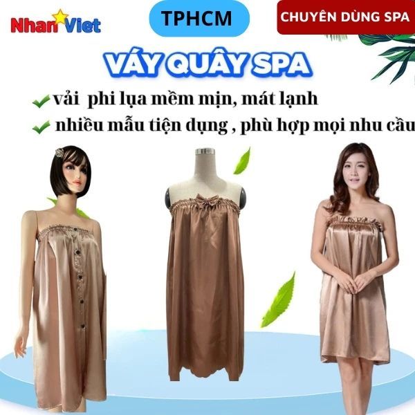 VÁY QUÂY NGỰC SPA | chất liệu lụa mát sang chảnh dùng gội đầu dưỡng sinh, xông hơi, massage, tắm trắng