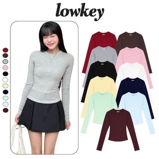  K5208 LOWKEY_ÁO THUN BODY BASIC TAY DÀI VẢI THUN BORIP CO GIÃN MÁT MẺ 