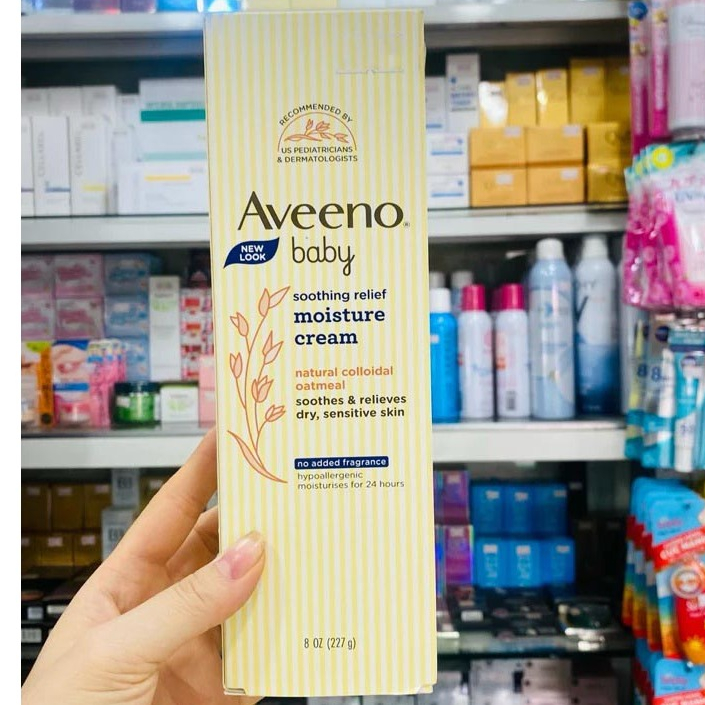Aveeno Baby Soothing Relief Moisture Cream Kem dưỡng ẩm 227g [ Chính hãng ]