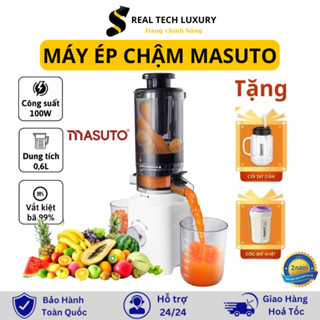 Máy Ép Chậm Trái Cây Masuto HEALTH Miệng To Công Suất Lớn 100W Tách Nước Hoa Quả Kiệt Bã Đến 99% Dung Tích 600ml