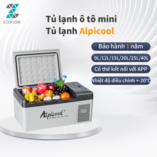 Tủ lạnh mini ô tô Alpicool 12V 24V 220V làm mát cho RV, làm đá  Campin Tủ lạnh 12L 15L 20L 25L 30L MINI