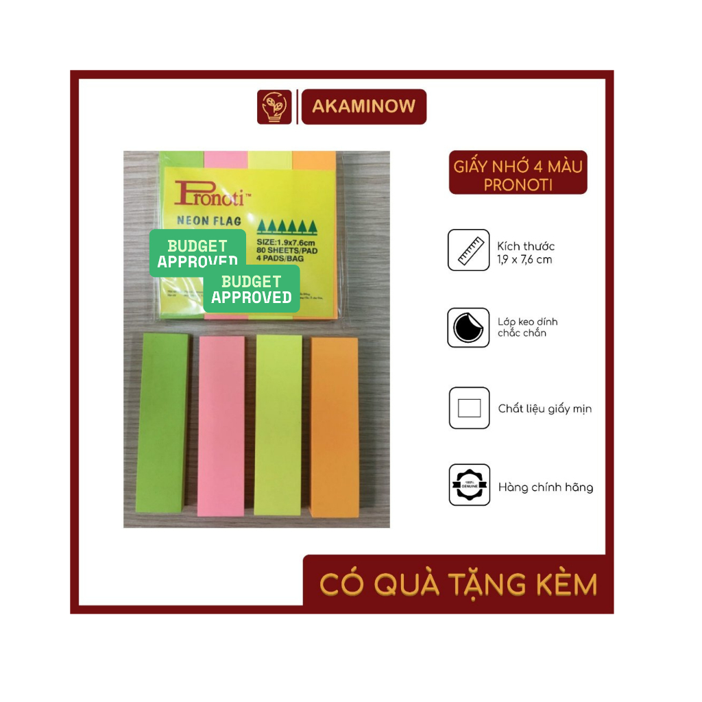 Giấy Nhớ 4 màu Pronoti