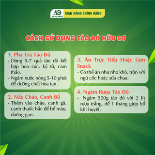 Táo đỏ hữu cơ Anbio | Chứng nhận hữu cơ| Giàu vitamin C, giúp tăng cường miễn dịch, an thần, đẹp da, tốt cho tiêu hóa...