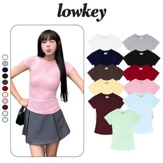  K5207 LOWKEY _ÁO THUN BODY BASIC TAY NGẮN VẢI THUN BORIP  CO GIÃN MÁT MẺ 