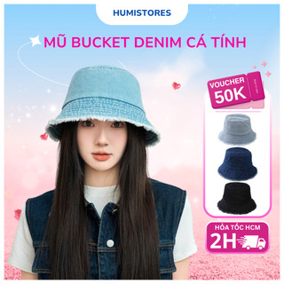  Mũ Bucket Jean Nữ Cá Tính Phong Cách Hàn Quốc Chất Demin Mềm Đẹp Chống Nắng Thời Trang Mùa Hè 