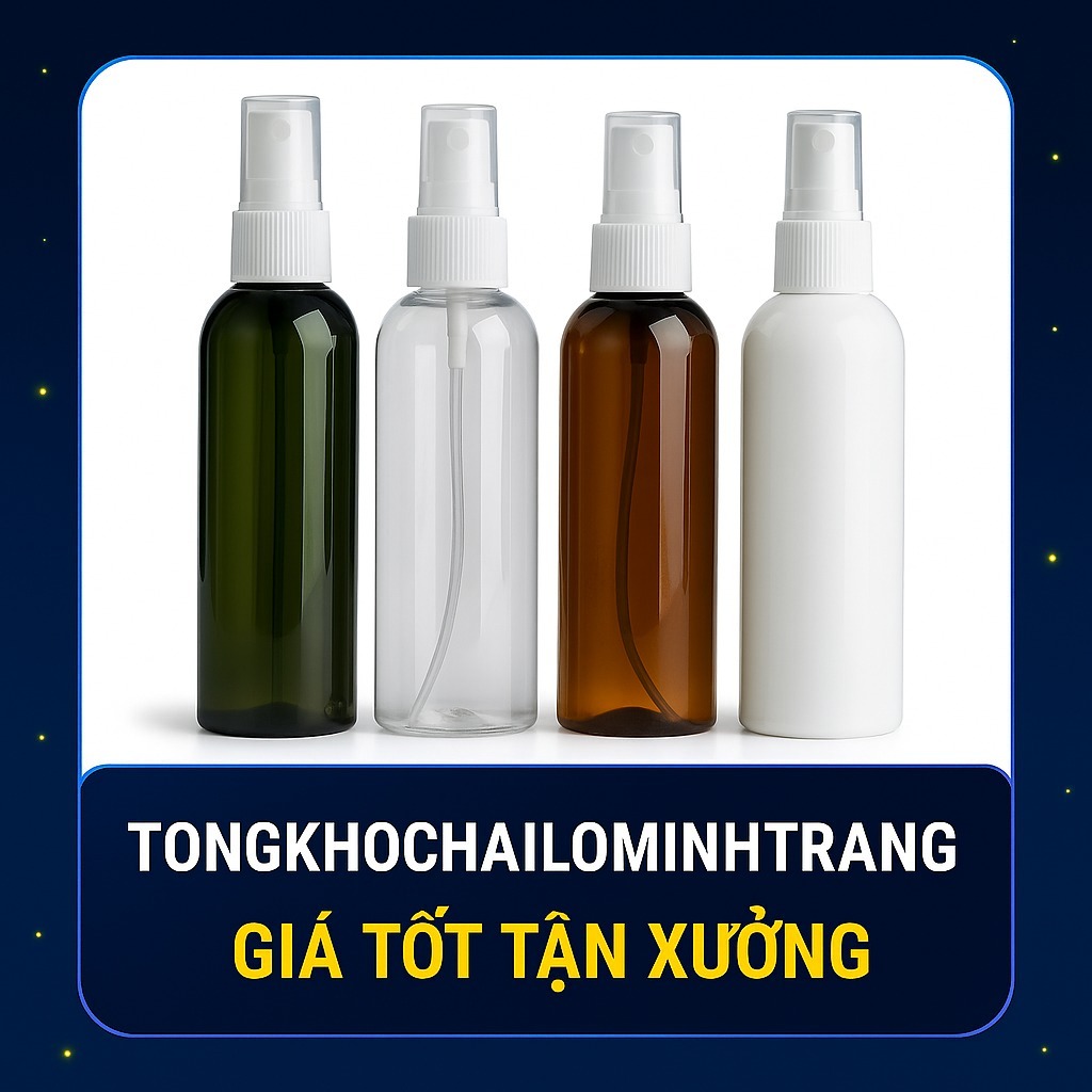 Chai Nhựa Pet Cao Cấp  30ml - 100ml Nắp Xịt Phun Sương Tiện Lợi - Chai Lọ Mỹ Phẩm Giá Sỉ