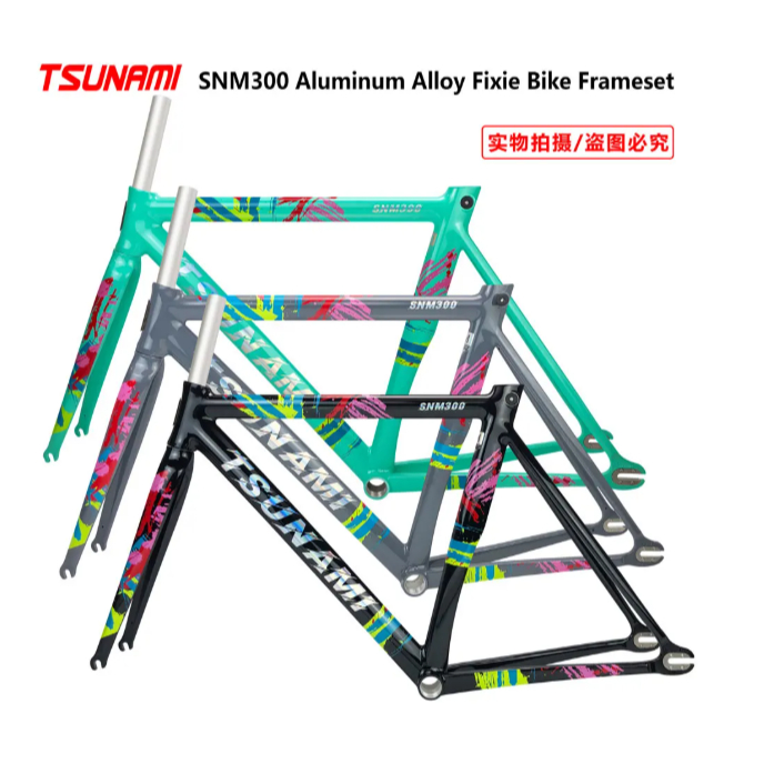 Khung xe đạp Fixed Gear Tsunami SNM300 sơn màu