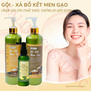 Bộ Đôi Sản Phẩm Dầu Gội - Xả Bồ Kết Men Gạo HIỀN BÙI, Giúp Mái Tóc Suôn Mượt, Không Lo Gãy Rụng