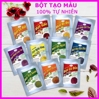 Bột tạo màu thực phẩm hữu cơ rau củ quả gói 20gr lá nếp/lá dứa/gấc/dành dành/củ dền/khoai tím