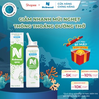 Xịt Mũi NEBUSAL Nước Muối ưu trương 2.3% Kháng Khuẩn Giảm Viêm Mũi Xoang Nghẹt Mũi cho Người Lớn