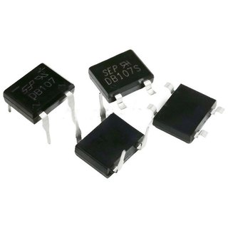 Bộ 5 con diode cầu 1A DB107 chân cắm chân dán