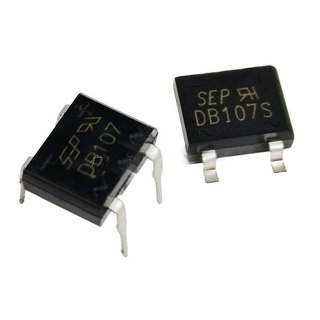 Bộ 5 con diode cầu 1A DB107 chân cắm chân dán