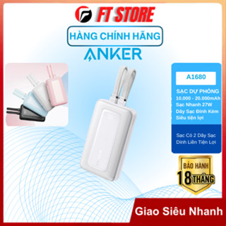  Sạc dự phòng Anker Zolo 10.000mAh 20.000mAh - A1680 2 Cáp C 