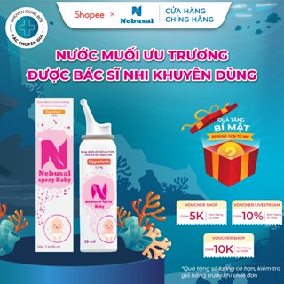 [Hỏa tốc] Xịt Mũi Ưu Trương NEBUSAL spray Nước Muối 1,9% Thông Mũi Nghẹt- Giảm Sổ Mũi Cho Trẻ Từ 3 Tháng
