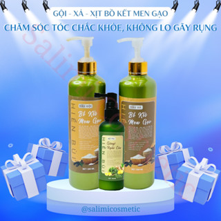 COMBO Dầu Gội - Xả Bồ Kết Men Gạo Hiền Bùi, Giúp Mái Tóc Suôn Mượt, Chắc Khỏe, Không Lo Gãy Rụng