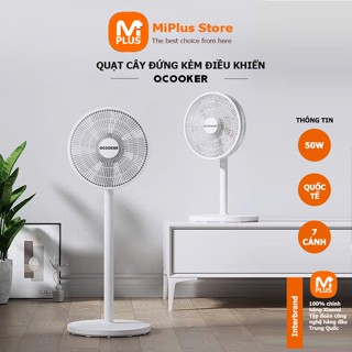 Quạt cây đứng Xiaomi Qcooker QCFS02C cao cấp, thiết kế cánh quạt 2 lớp cung cấp luồng gió siêu êm, không tiếng ồn