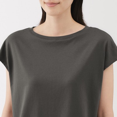 MUJI Áo Thun Tay Liền Vải Jersey
