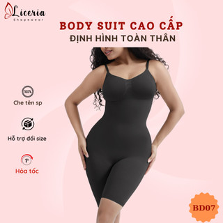  Áo Gen Định Hình Body Toàn Thân - Jumpsuit 2 Dây Liền Quần Đùi Siết Eo Tạo Shape Fit Body BD07 