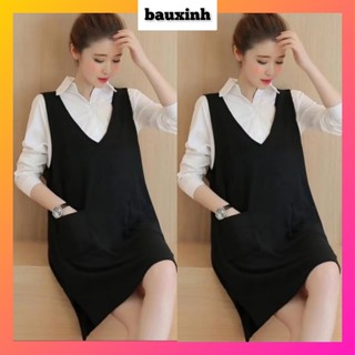  Váy yếm bầu công sở đẹp đầm bầu yếm màu đen thiết kế cao cấp   Không kèm Áo  