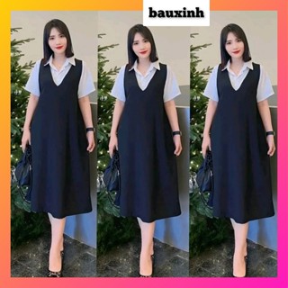 Yếm bầu lẻ màu đen và xanh đen,cổ tim phong dáng A,có nút cài eo từ 45 đến 120kg(Y1)