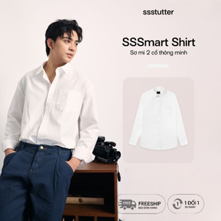 Áo sơ mi nam oxford cổ tàu SSSTUTTER sơ mi tay dài thông minh đi làm học đứng form SSSMART SHIRT
