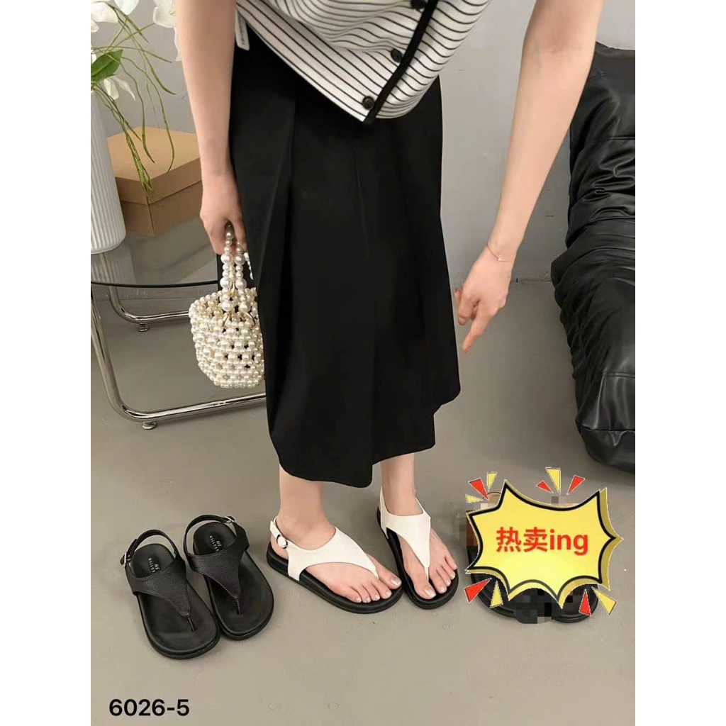 Sanda kẹp nữ đế bằng 6026-5 fulbox - HACHI SHOES