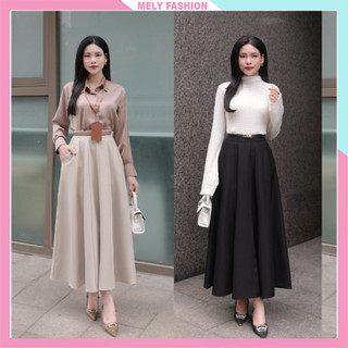  Chân váy xếp ly xòe Mely Fashion dáng dài có túi cạp cao tôn dáng che bụng đi làm đi chơi đều xinh có bigsize CV118-01 