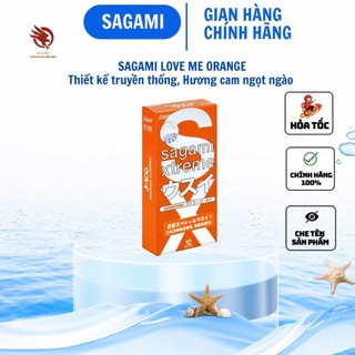 Bao Cao Su Sagami Xtreme LoveMe Orange, siêu mỏng, ôm sát, truyền nhiệt nhanh - hộp 10 cái