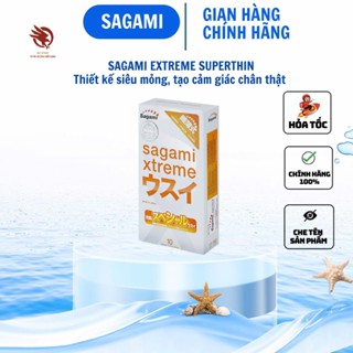 [ CHÍNH HÃNG ] - Bao cao su Sagami Xtreme Super Thin, siêu mỏng, co giãn, ôm khít - Hộp 10 chiếc