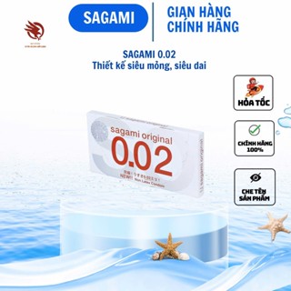 Bao Cao Su Sagami Original 002 cao cấp, siêu siêu mỏng chỉ 0.02, tạo cảm giác chân thật - Hộp 2c