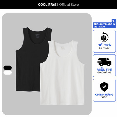 [TẶNG TẤT ĐƠN 329K]Combo 2 Áo Ba Lỗ Nam Mặc Trong Thoáng Khí, Excool Coolmate