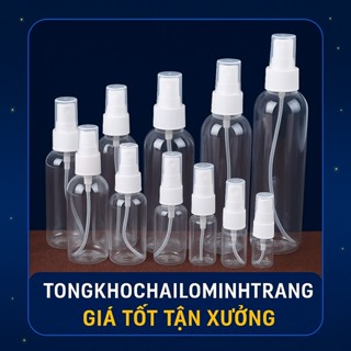 Chai Nhựa Pet Trong Xịt Phun Sương 5ML - 300ML Nhỏ Gọn Phù Hợp Chiết Mỹ Phẩm Du Lịch