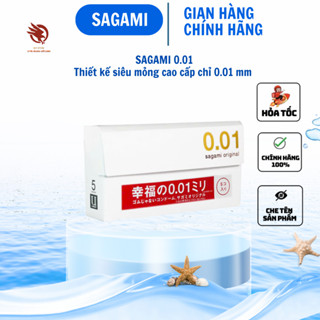  Bao cao su Sagami Original 0.01 cao cấp siêu mỏng nhất thế giới cảm giác thật – Hộp 5 chiếc 