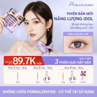 MLEN DIARY Mi Giả Không Cần Keo BST CÁC LOÀI HOA Mi Cụm Mềm Mại Tự Nhiên, Có Thể Tái Sử Dụng