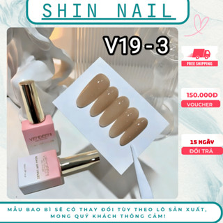  Sơn Gel Thạch Lẻ Màu Thạch Nâu Nude  Hồng Nude Cam Nude VEENDENI  V19-3 Shin Nail 