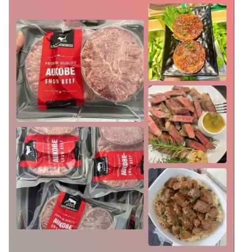 LÕI VAI BÒ AUKOBE. Khay 500g (giao hỏa tốc TPHCM)