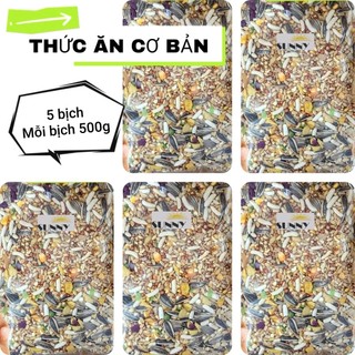 Combo 5 bịch thức ăn cơ bản cho hamster (mỗi bịch 500g)