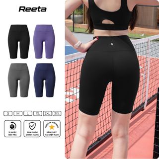 Quần legging đùi ngố lửng cạp cao nâng mông thể thao Reeta cạp cao vải mềm mịn co giãn 4 chiều - A3056