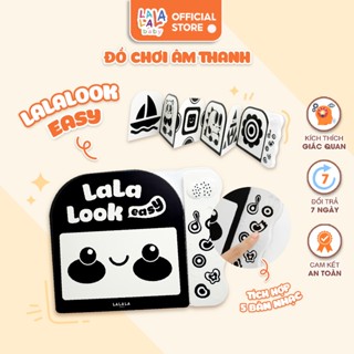 Sách âm thanh Lalalook Easy đồ chơi kích thích thị giác phát triển não bộ cho bé sơ sinh của Lalala baby