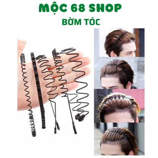  Băng đô bờm tóc gợn sóng bằng kim loại đen đàn hồi chống trượt cho nam nữ - Mộc 68 Shop 