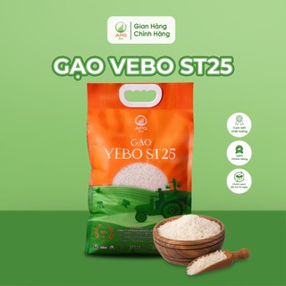  Gạo VEBO ST25 APG ECO - Gạo ĐẶC SẢN AN GIANG - Hạt cơm trắng dài bóng dẻo gói 5KG 