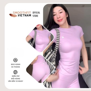 Áo Cộc Tay Gym Nữ - Chất Liệu Lycra Cấp SmoothFitVN AC 8455 Co Dãn 4 Chiều - Tập Gym, Yoga, Pilates, Thời Trang Basic