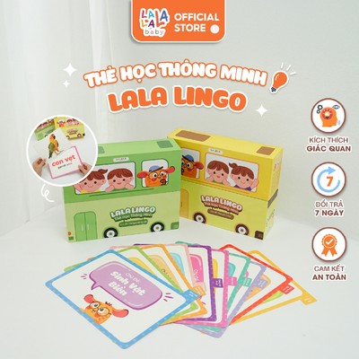 Thẻ học thông minh cho bé LalaLingo thẻ Flashcard song ngữ Anh Việt giáo dục sớm Lalala baby