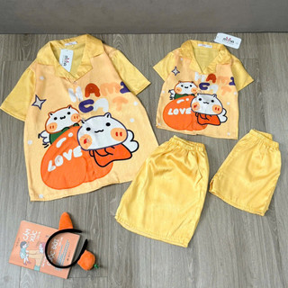 set lụa đùi mẹ va bé ( có tách lẻ )- có sz 8-65kg ảnh chụp thật