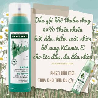   Auth Pháp  DẦU GỘI KHÔ CHO TÓC DẦU VÀ DA ĐẦU NHỜN KLORANE DRY SHAMPOO WITH NETTLE OIL CONTROL OILY HAIR 