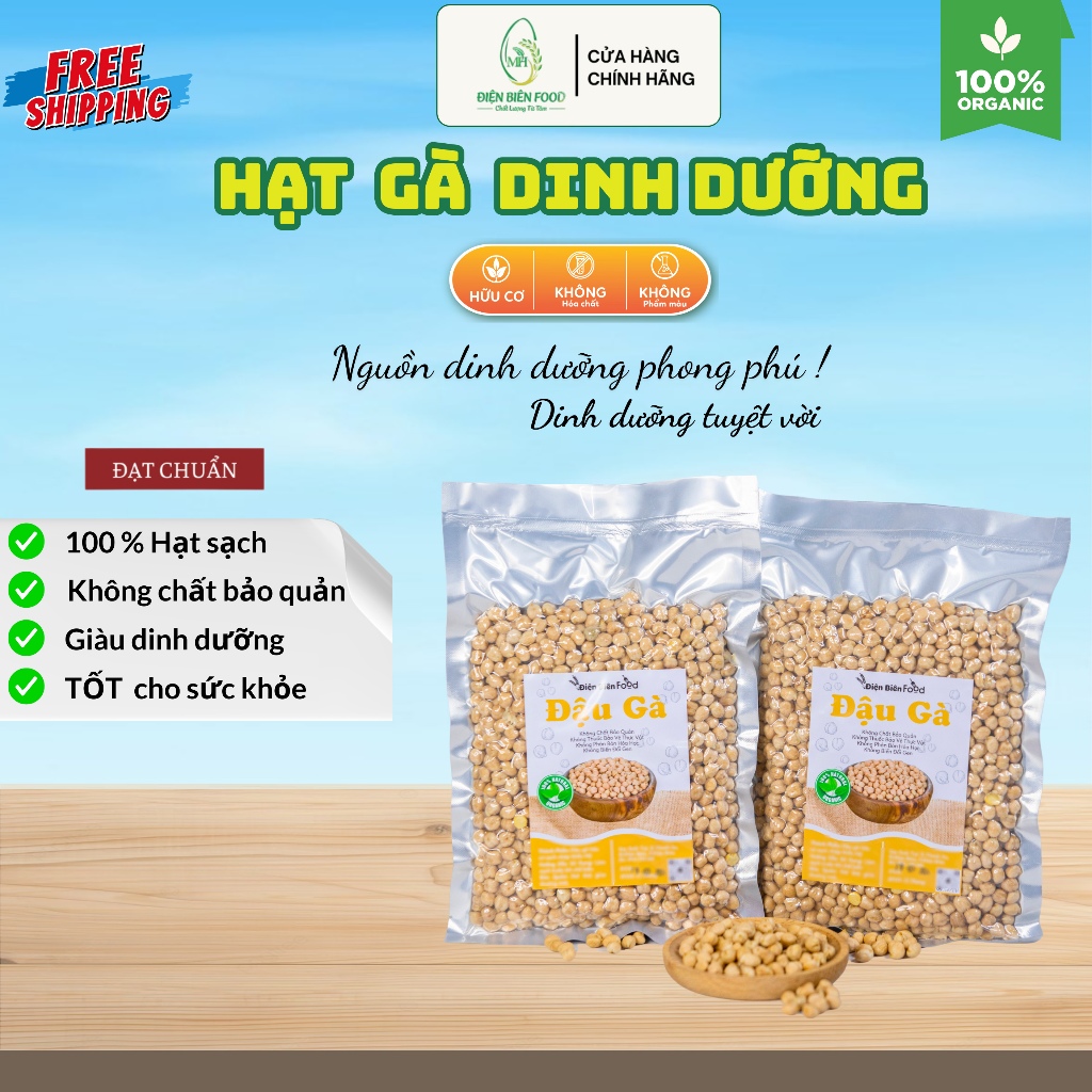 Đậu Gà Hữu Cơ Không Biến Đổi Gen Nhập Khẩu Mỹ