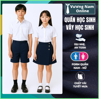 Quần học sinh cho bé trai và gái màu xanh đen cấp 1 2 chất vải Tuyết loại hàng chuẩn đẹp VNO131